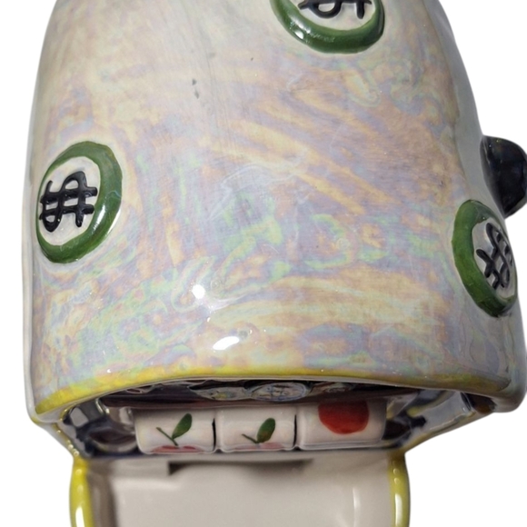 2004 Lefton 2 Piece Lidded Ceramic Candy Dispenser - Picture 6 of 8